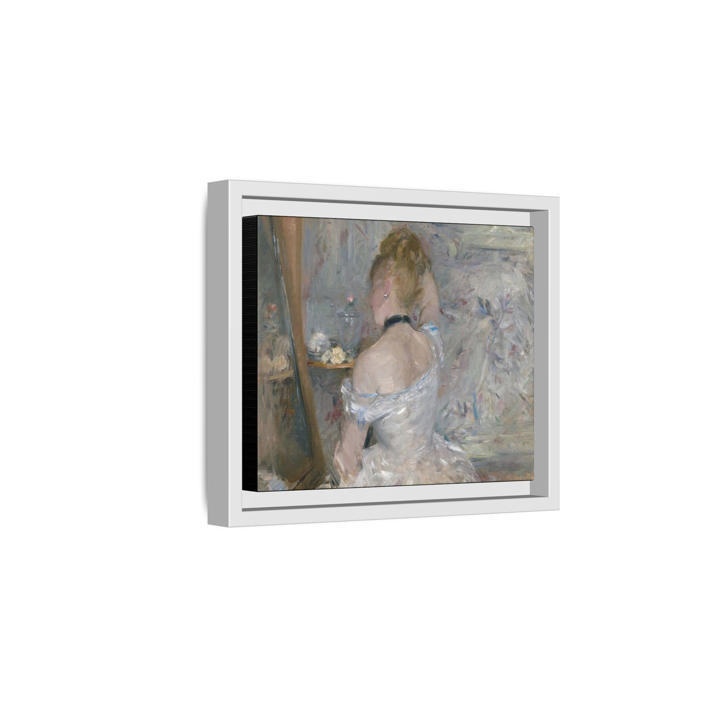 Morisot, Berthe - Woman at Her Toilette (1880) - Matte Canvas, Framed