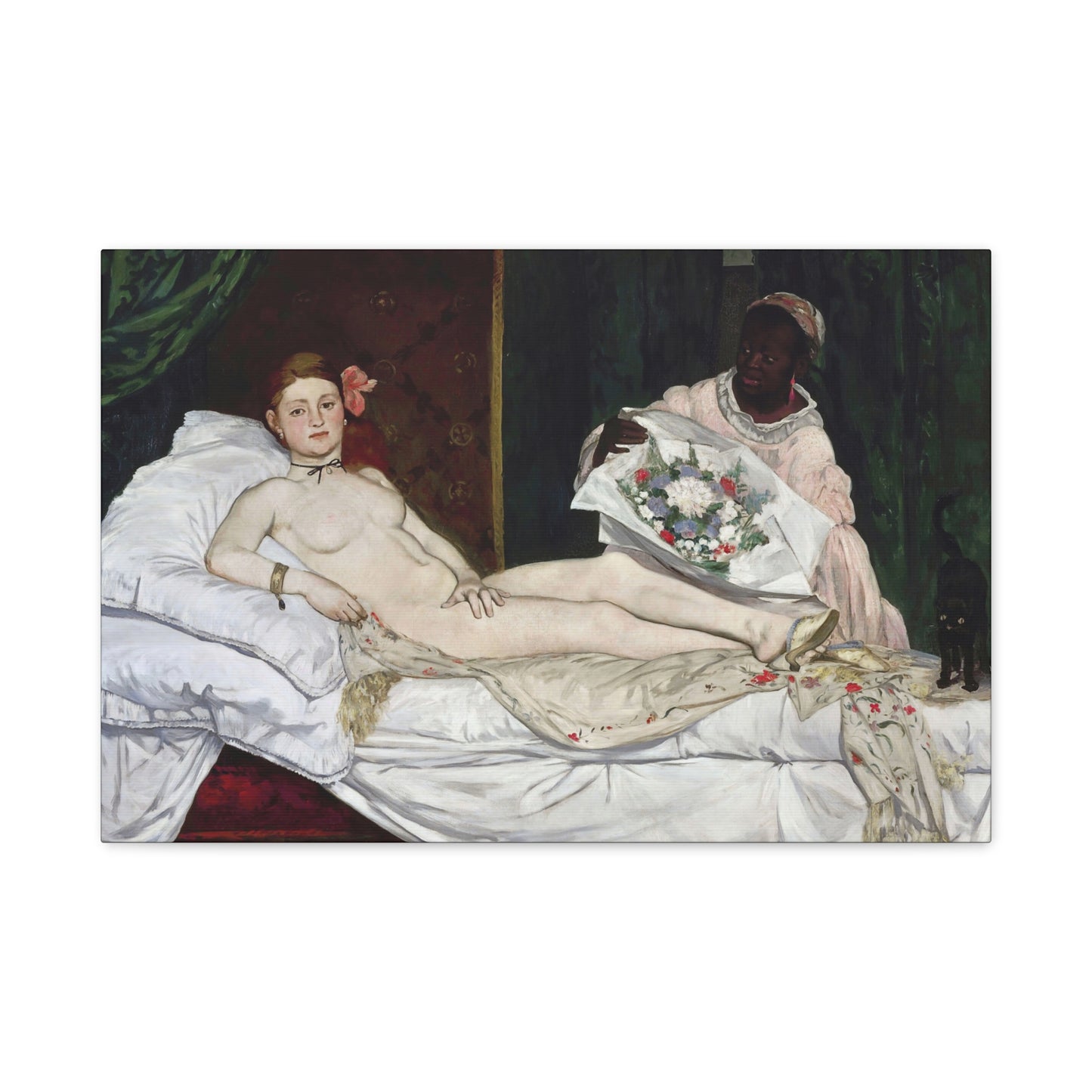 Manet, Édouard - Olympia (1870) - Canvas Block, unframed