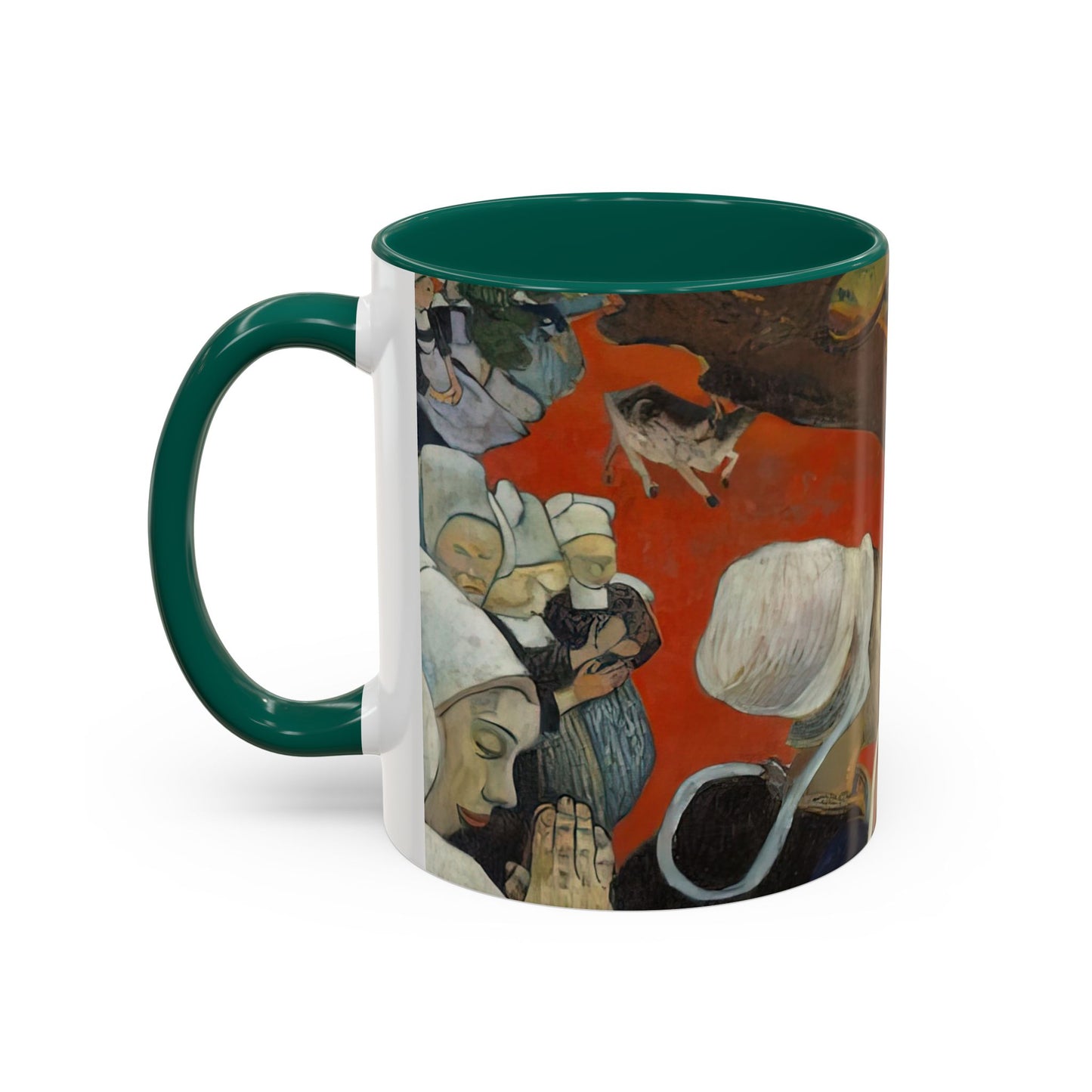 Gauguin, Paul - Vision of the Sermon (Jacob Wrestling with the Angel) (1888) - Colorful Accent Mugs