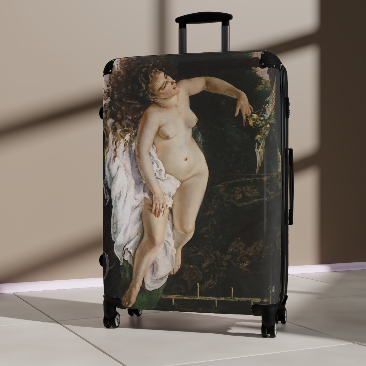 Courbet, Gustave - Woman with a Parrot (1866) - Suitcase