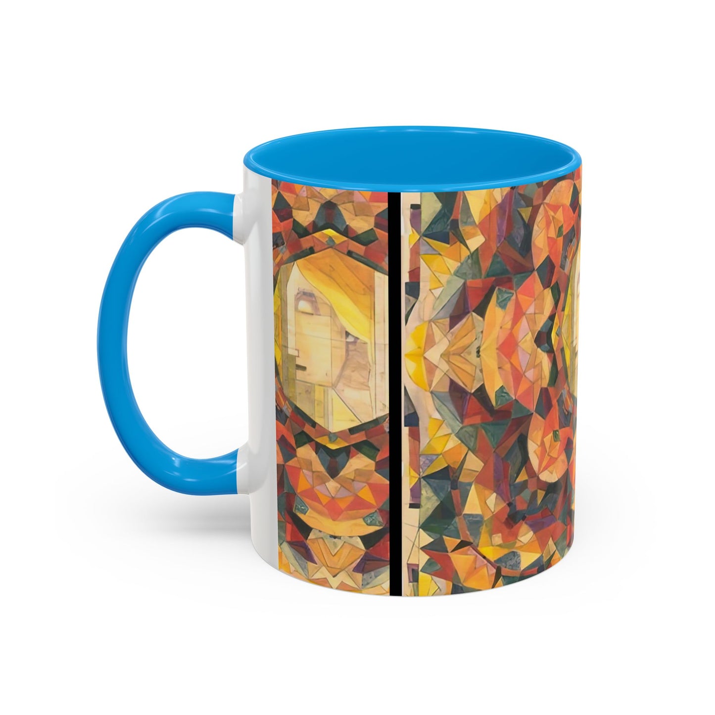 Filiger, Charles - Woman’s Head with Closed Eyes (1893) - Colorful Accent Mugs