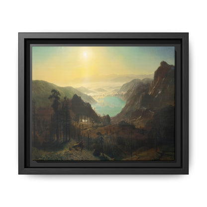 Bierstadt, Albert - Donner Lake from the Summit (1873) - Matte Canvas, Framed