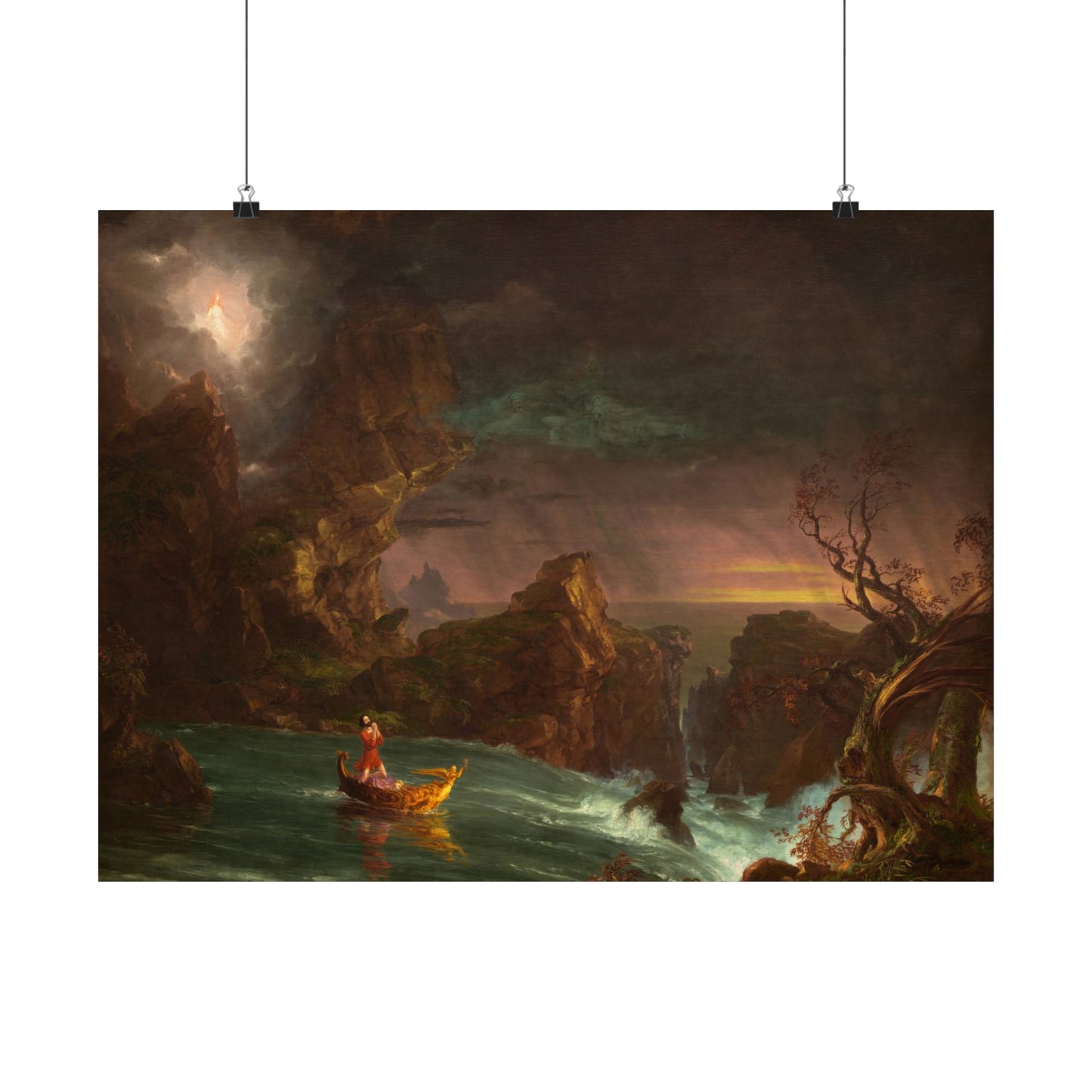 Cole. Thomas - The Voyage of Life: Manhood (1842)- Satin Posters