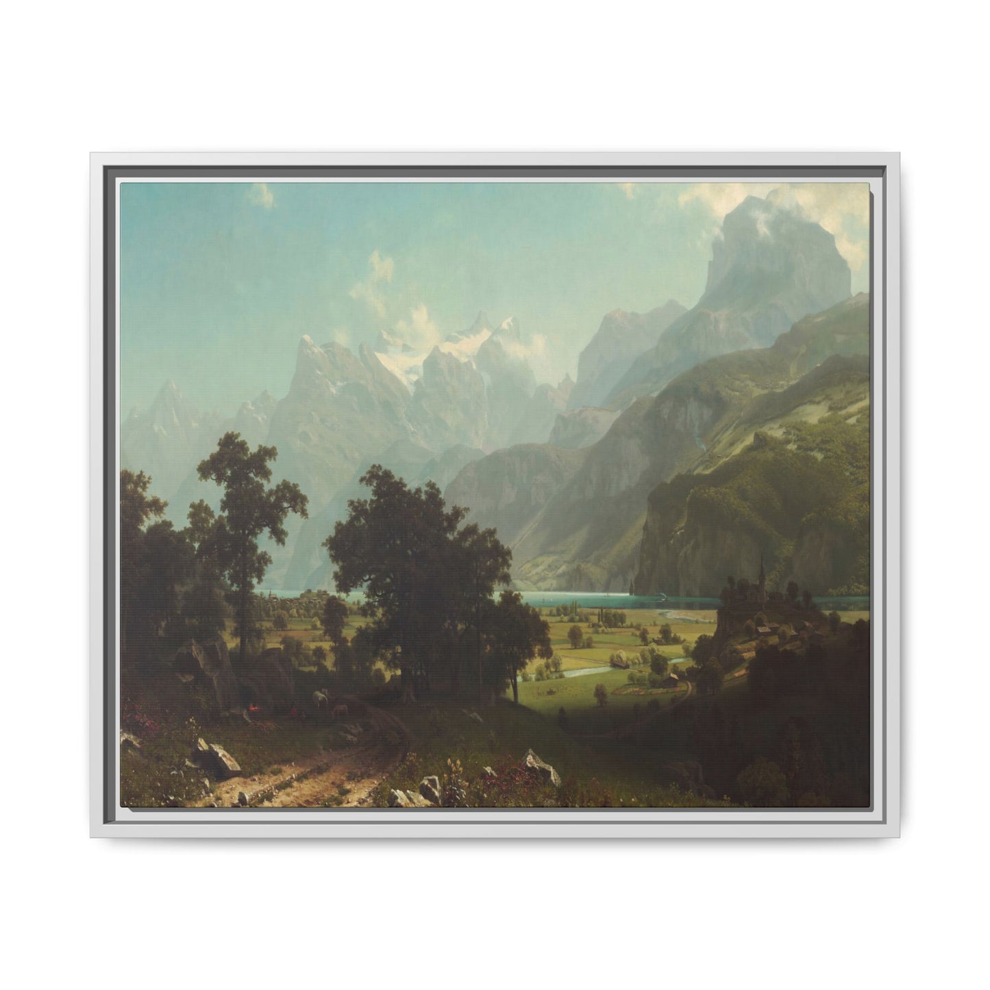 Bierstadt, Albert - Lake Lucerne (1858) - Matte Canvas, Framed