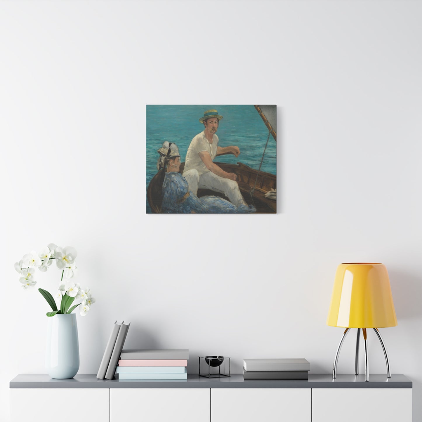 Manet, Édouard - Boating (1874) - Canvas Block, unframed