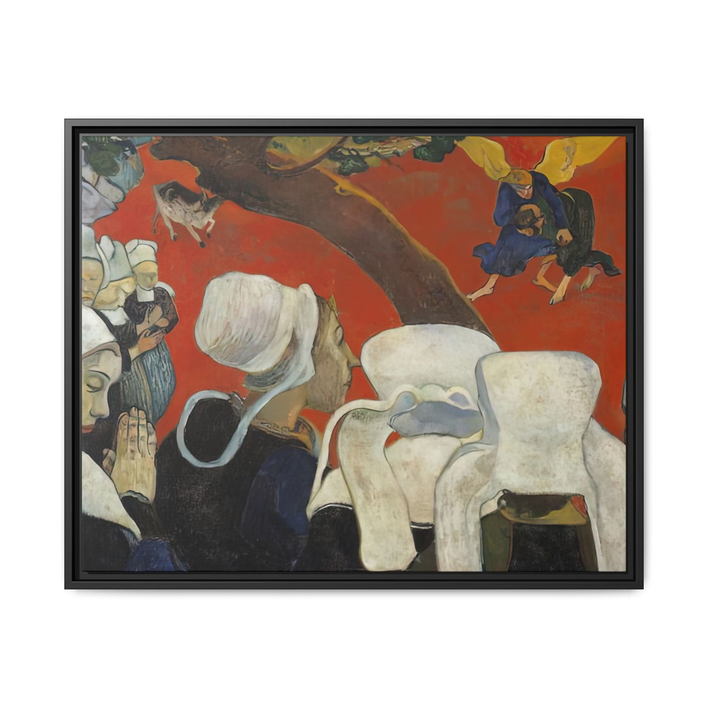 Gauguin, Paul - Vision of the Sermon (Jacob Wrestling with the Angel) (1888) - Matte Canvas, Framed