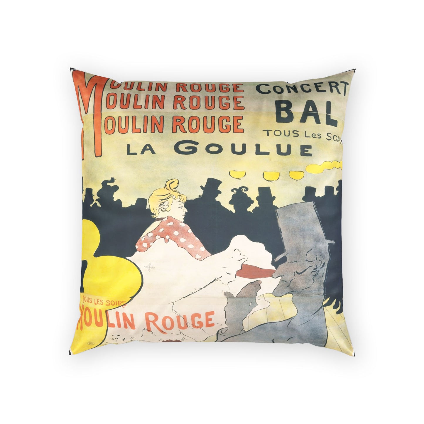 Toulouse-Lautrec, Henri - Moulin Rouge - La Goulue (1891) - Poly Velvet Pillow