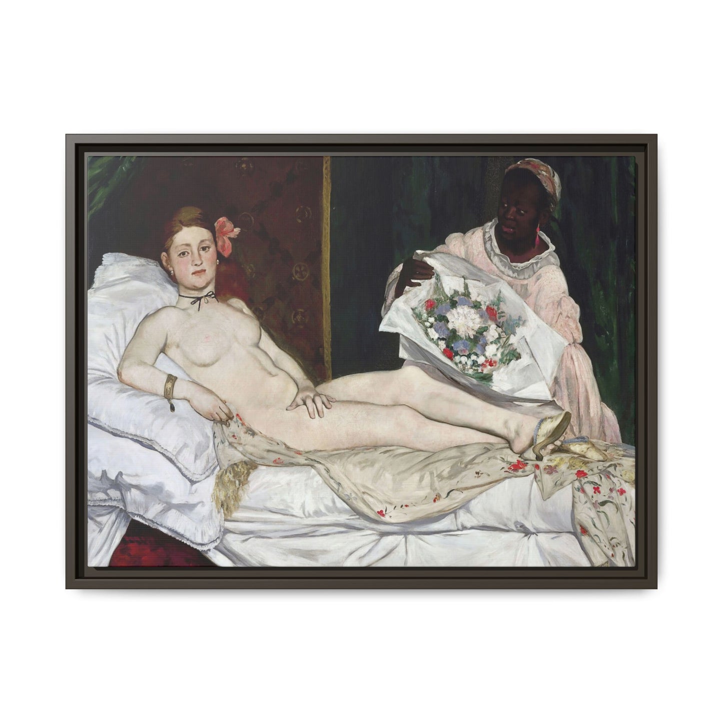 Manet, Édouard - Olympia (1870) - Matte Canvas, Framed