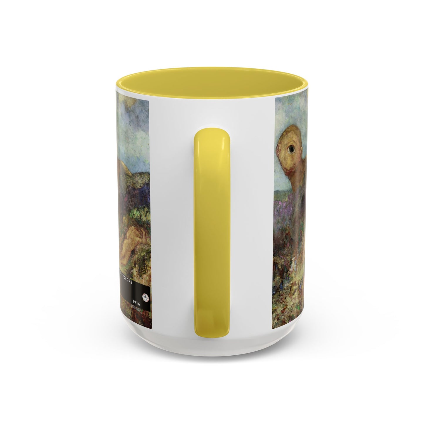 Redon, Odilon - The Cyclops (1914) - Colorful Accent Mugs