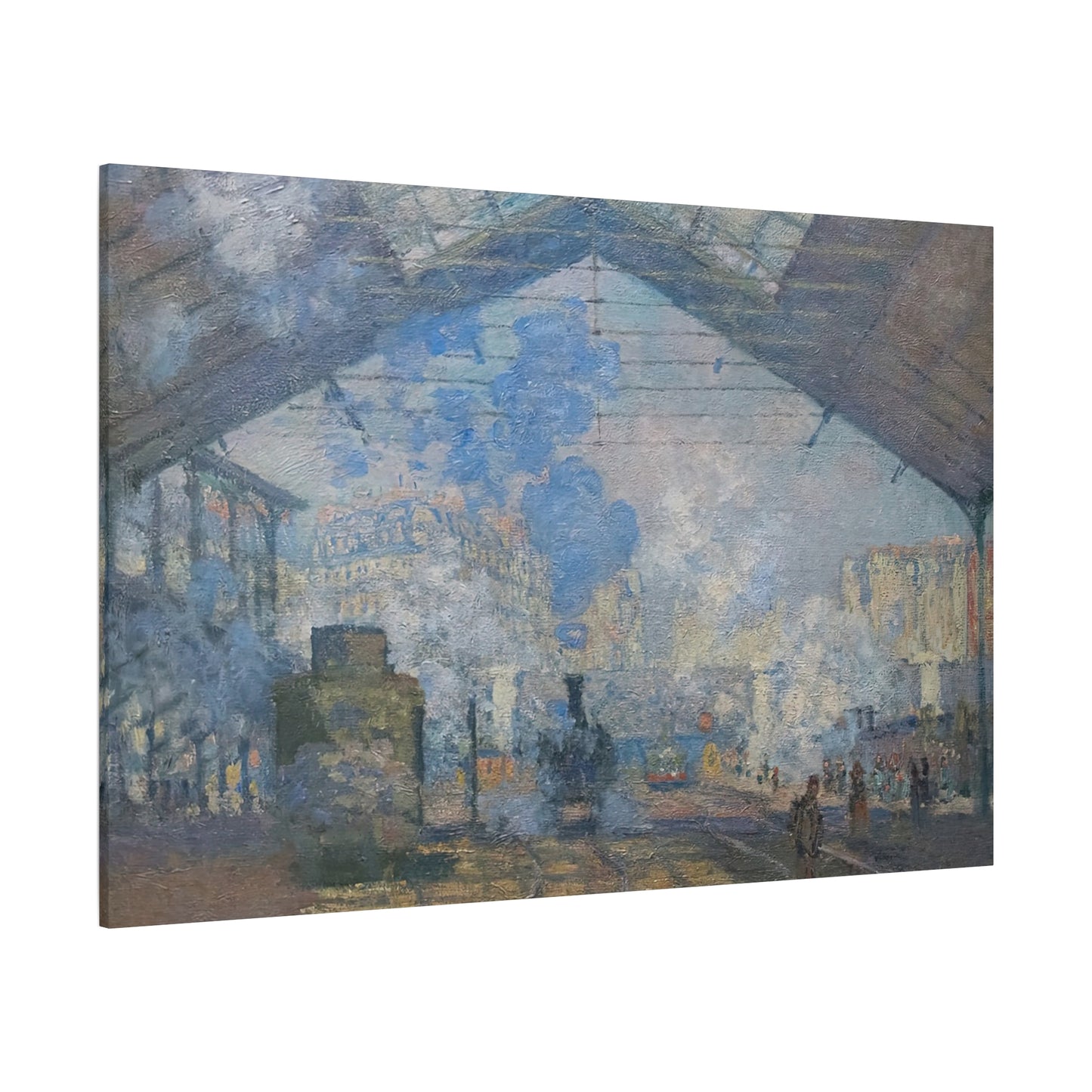 Monet, Claude - Le Gare Saint-Lazare (1877) - Canvas Block, unframed