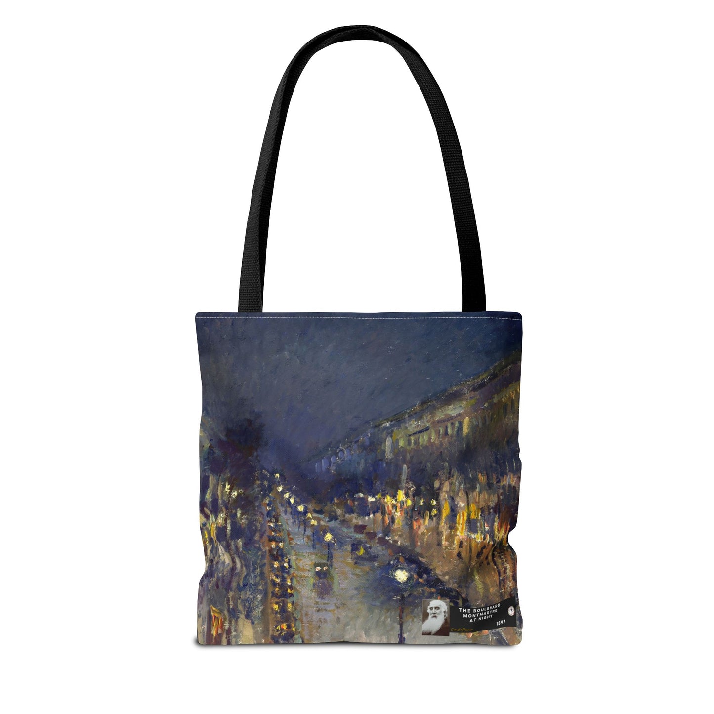 Pissarro, Camille - The Boulevard Montmartre At Night (1897) - Tote Bag