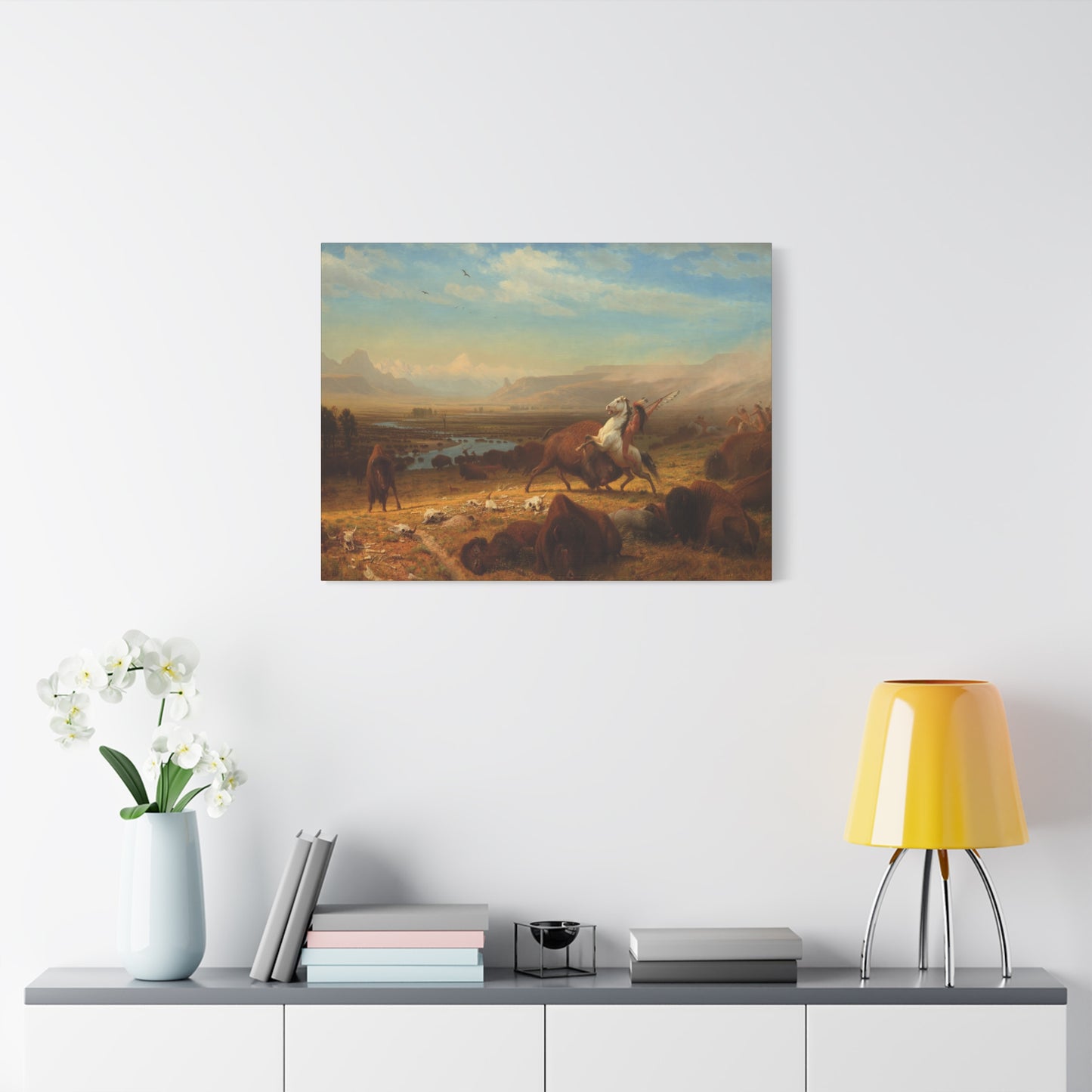 Bierstadt, Albert - The Last of the Buffalo  (1888) - Canvas Block, unframed