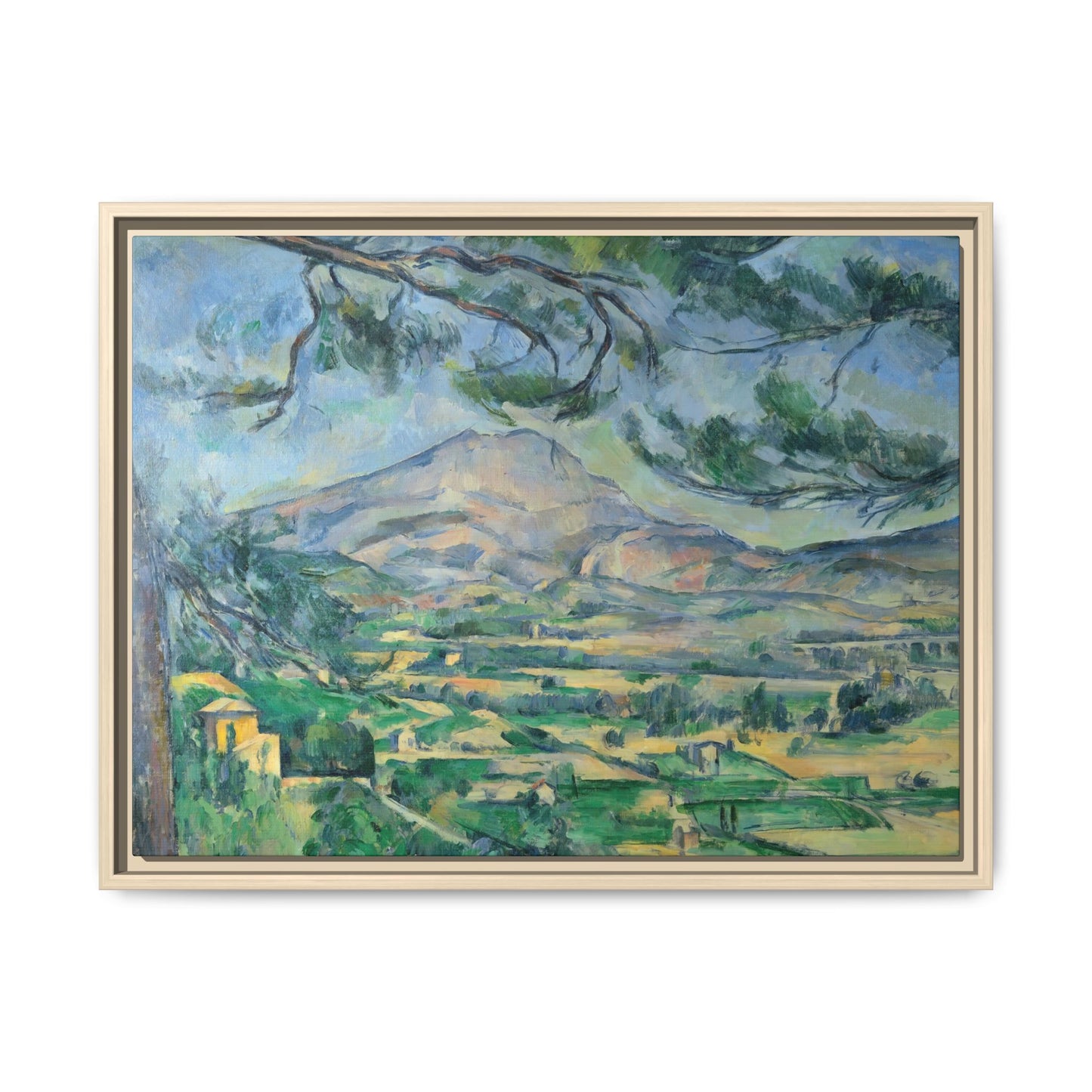 Cézanne, Paul - Mont Sainte-Victoire with Large Pine (1887) - Matte Canvas, Framed