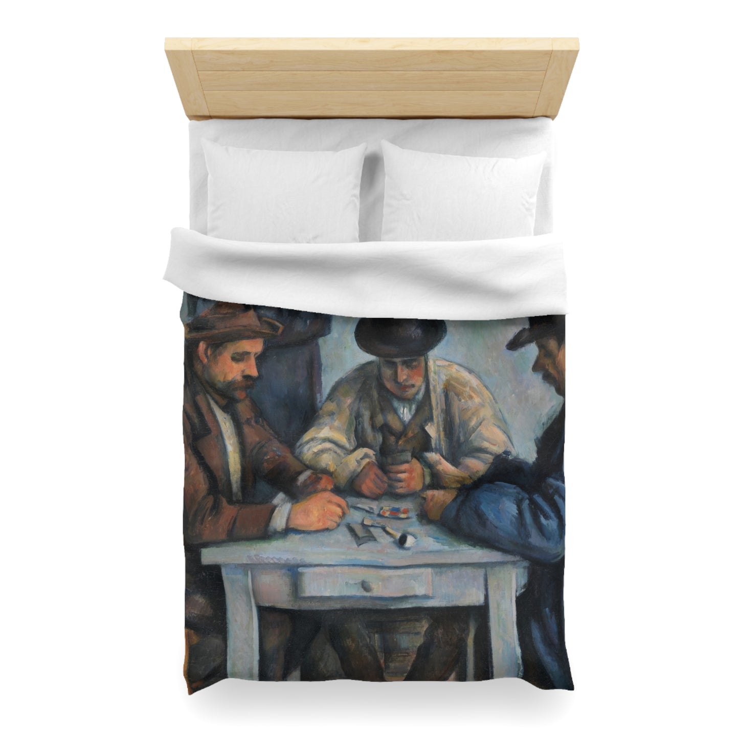 Cézanne, Paul - The Card Players (1892) - Microfiber Duvet Cover