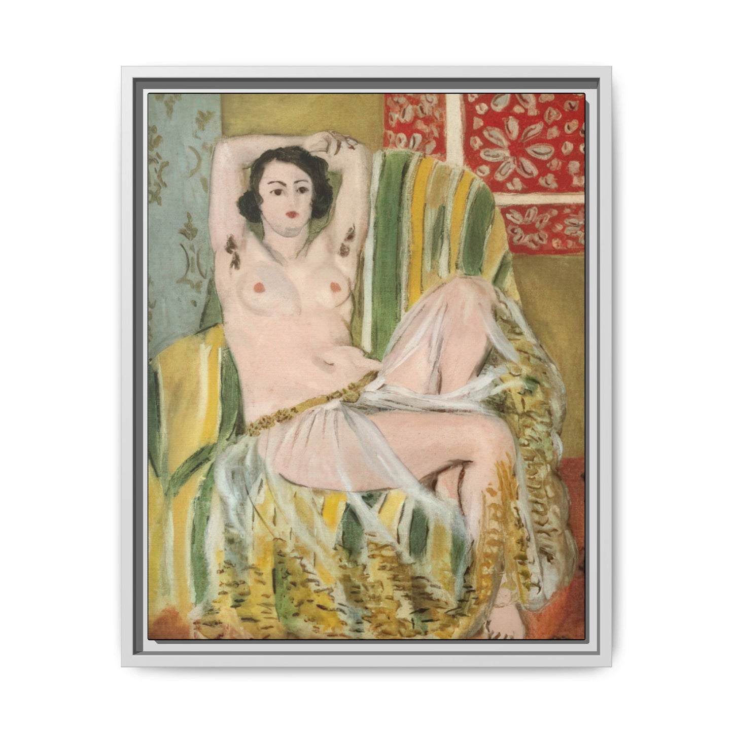 Matisse, Henri - Odalisque with Raised Arms (1923) - Matte Canvas, Framed
