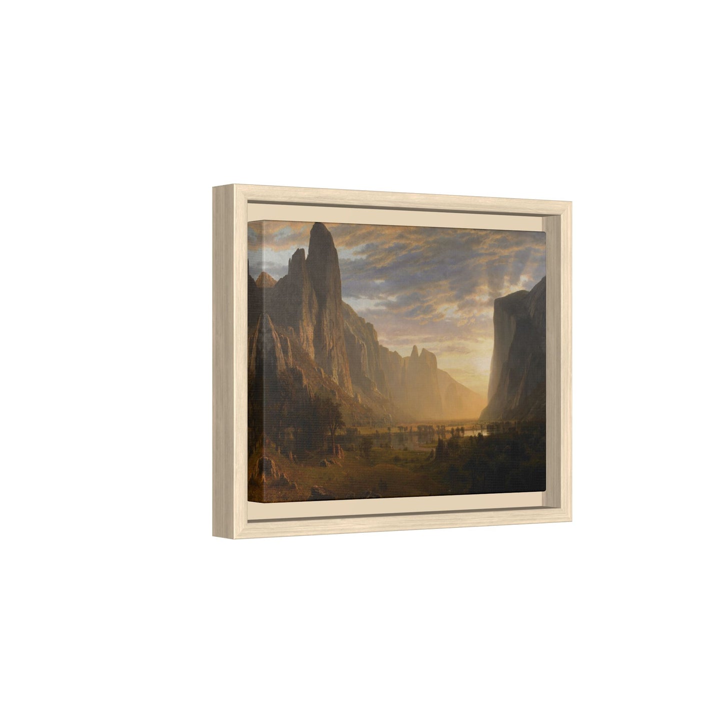 Bierstadt, Albert - Looking Down Yosemite Valley (1865) - Matte Canvas, Framed