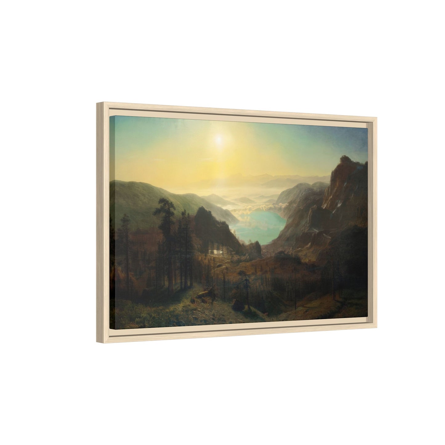 Bierstadt, Albert - Donner Lake from the Summit (1873) - Matte Canvas, Framed