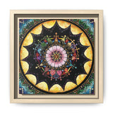 Obsidian Grandmothers Mandala - Framed Canvas