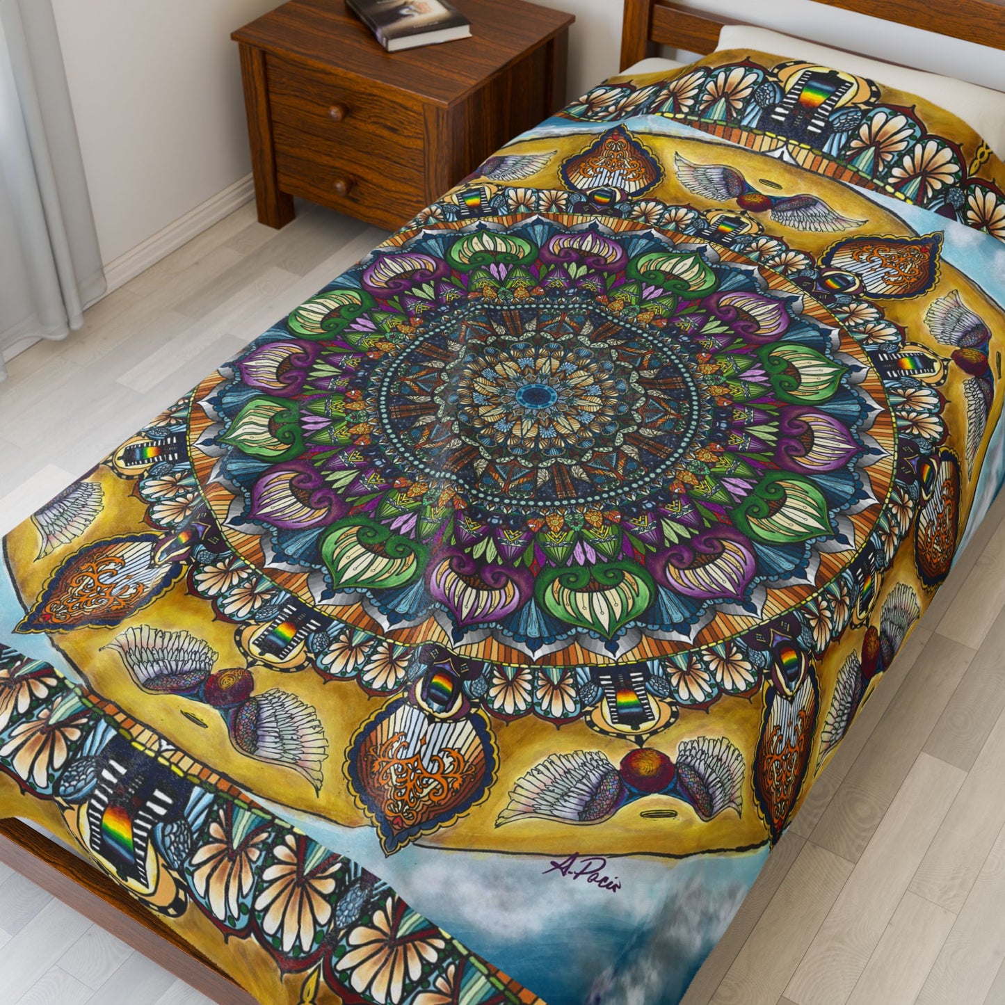 Celestia Mandala - Velveteen Plush Blanket