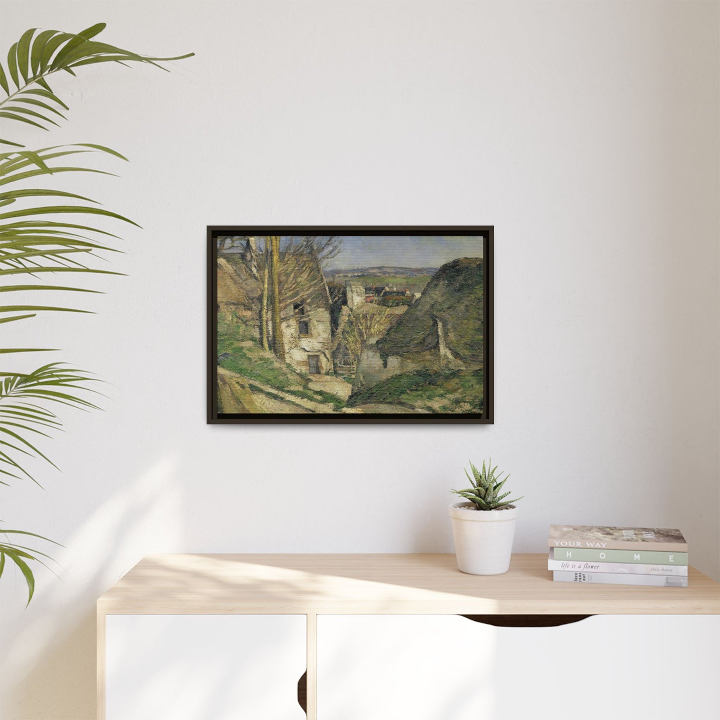 Cézanne, Paul - The House of the Hanged Man, Auvers-sur-Oise (1874) - Matte Canvas, Framed