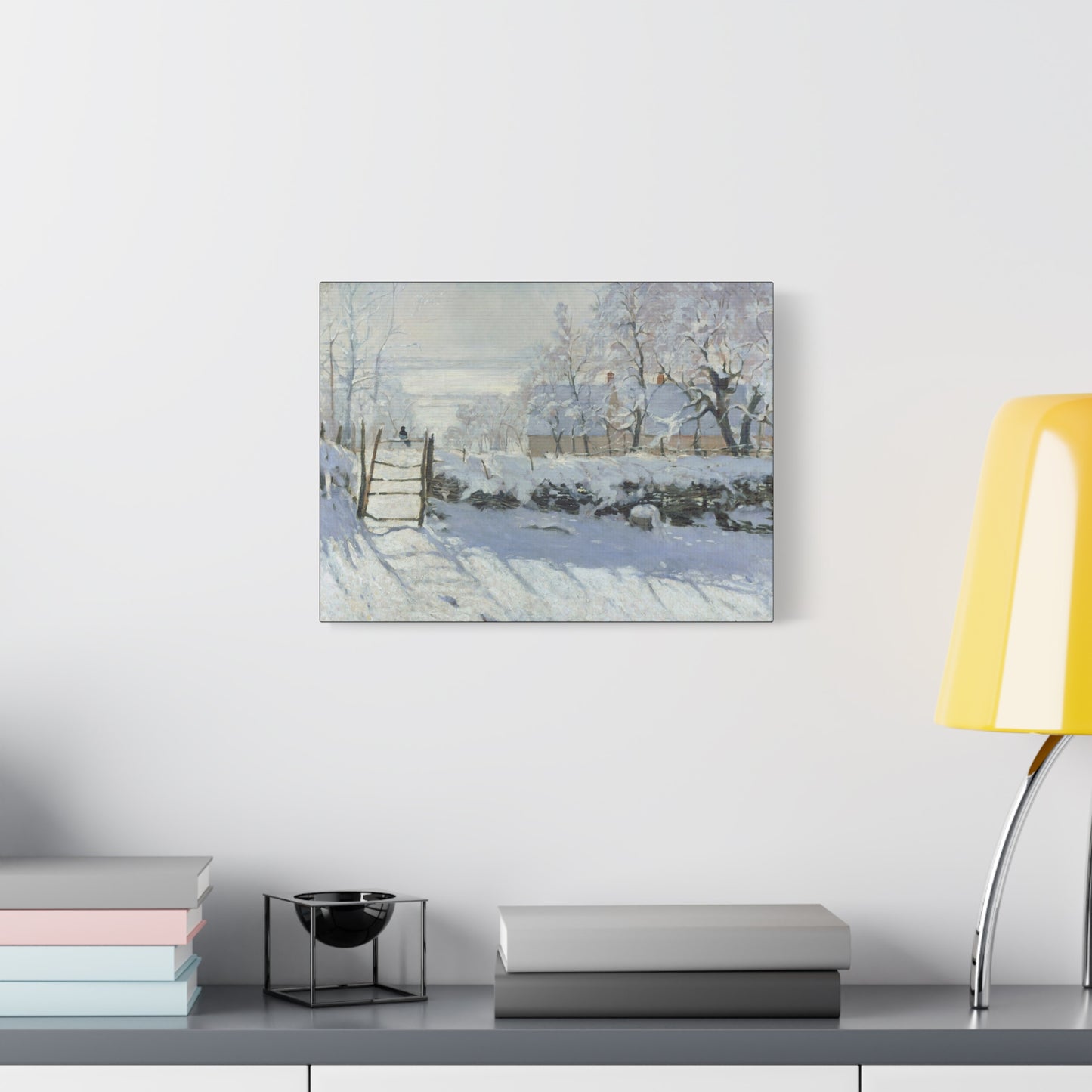 Monet, Claude - The Magpie (1868) - Canvas Block, unframed