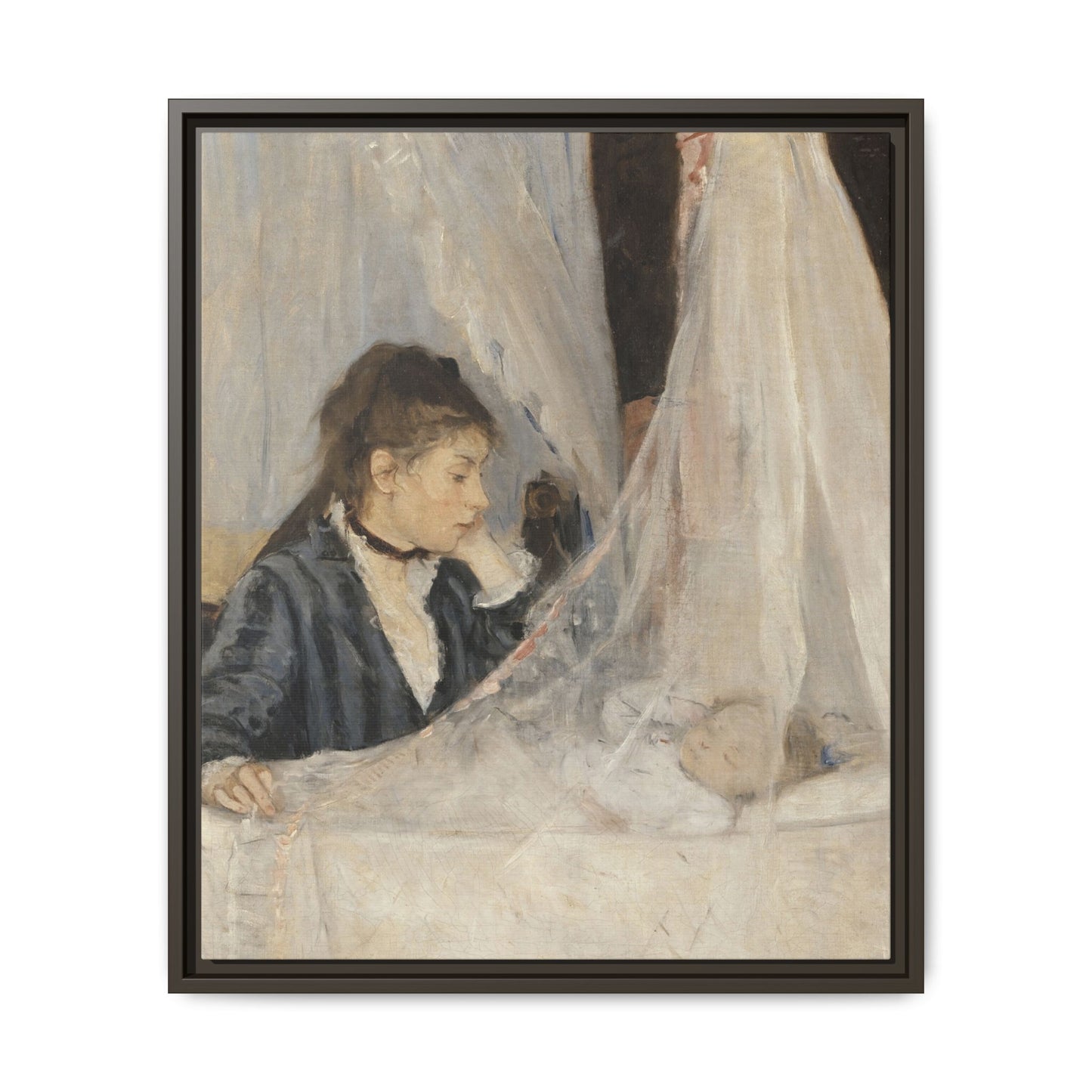 Morisot, Berthe - The Cradle (1872) - Matte Canvas, Framed