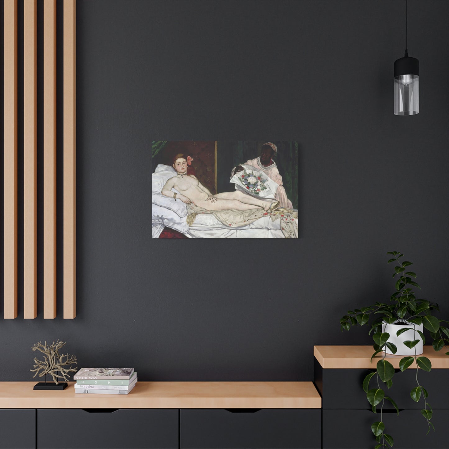 Manet, Édouard - Olympia (1870) - Canvas Block, unframed
