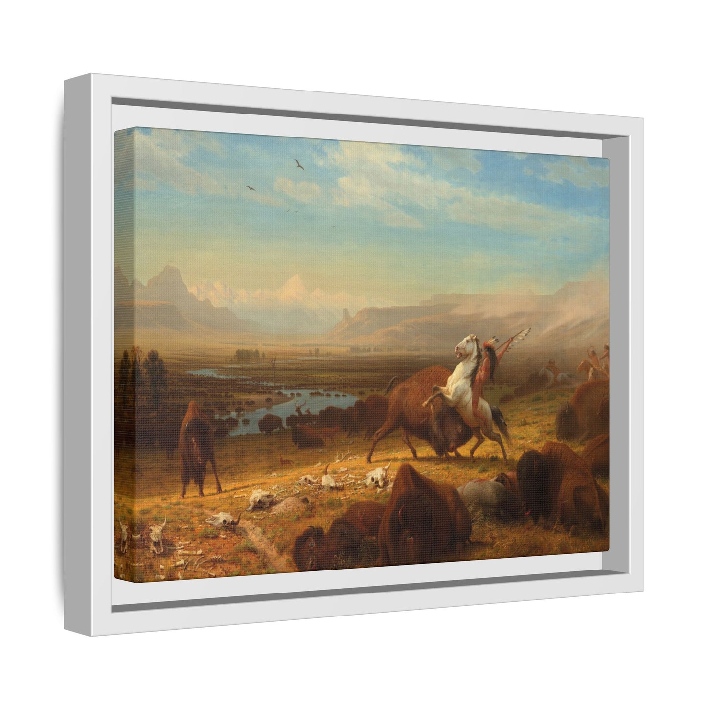 Bierstadt, Albert - The Last of the Buffalo  (1888) - Matte Canvas, Framed