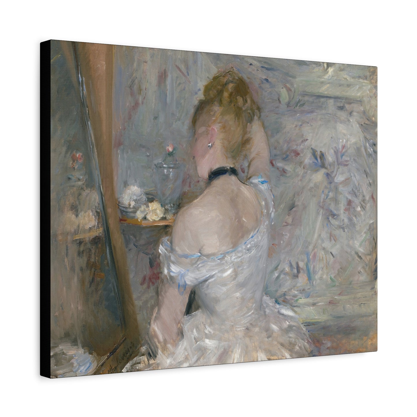 Morisot, Berthe - Woman at Her Toilette (1880) - Canvas Block, unframed