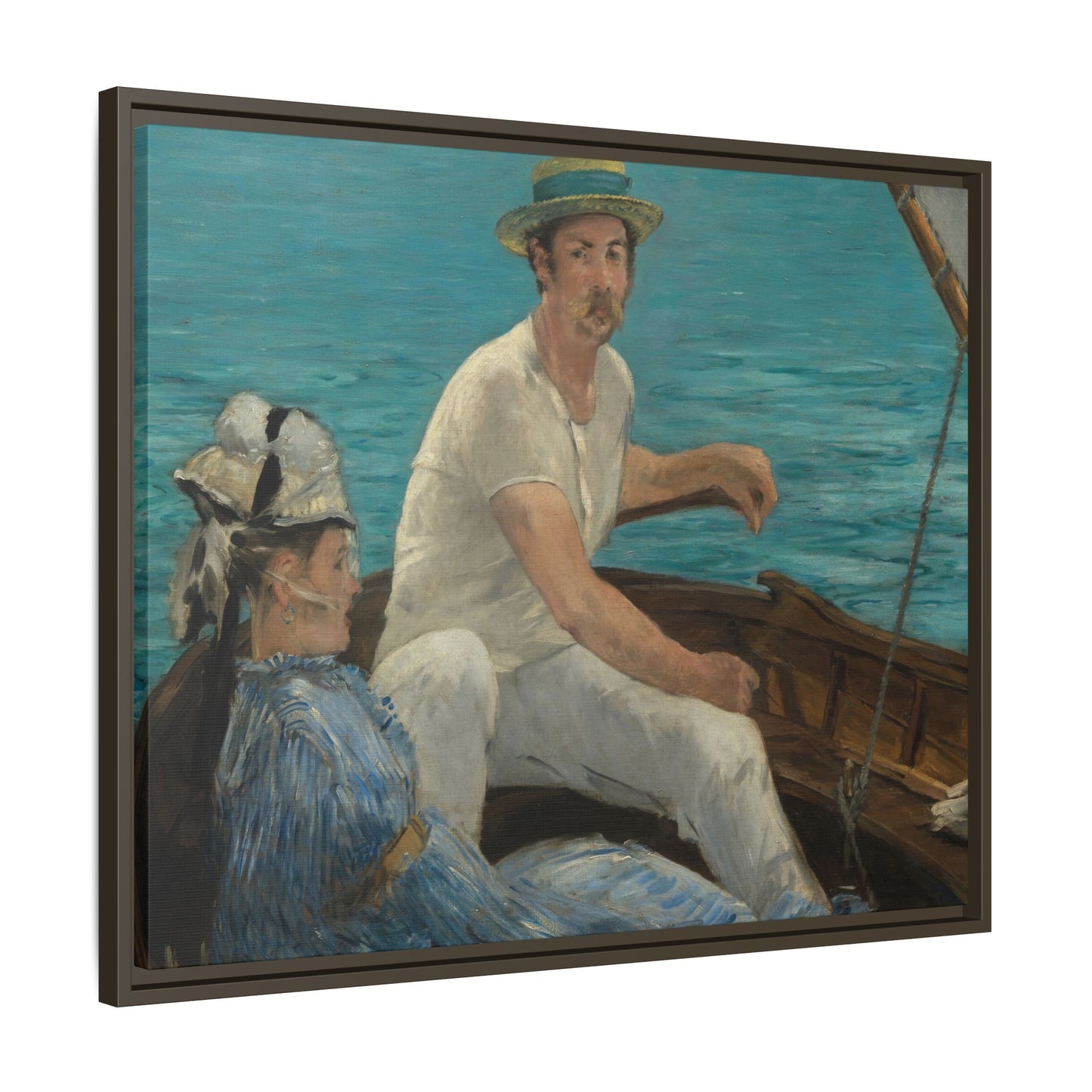 Manet, Édouard - Boating (1874) - Matte Canvas, Framed