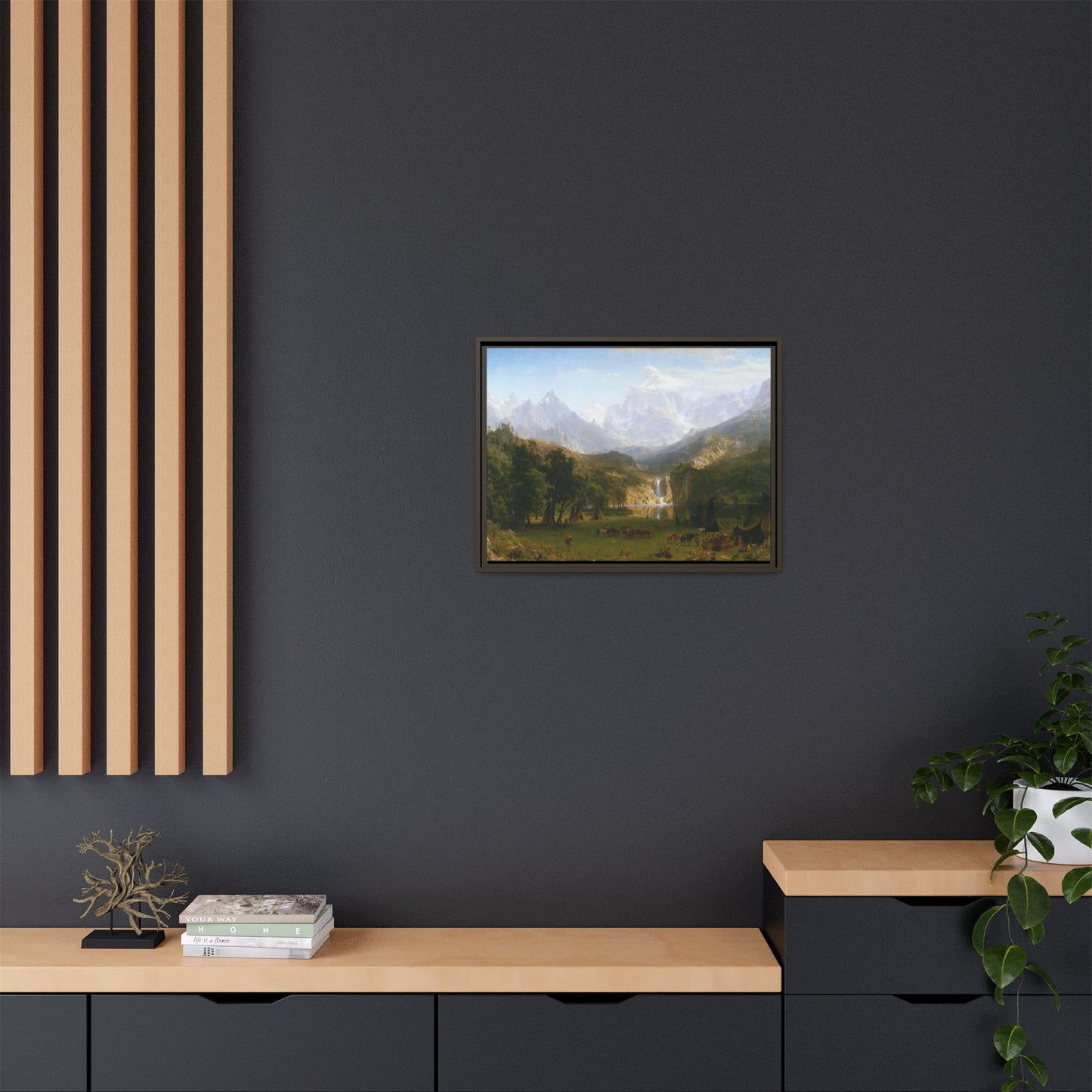 Bierstadt, Albert - The Rocky Mountains, Lander’s Peak (1863) - Matte Canvas, Framed