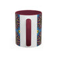 Pacio, Adam - Emerald Arrows Mandala - Colorful Accent Mugs