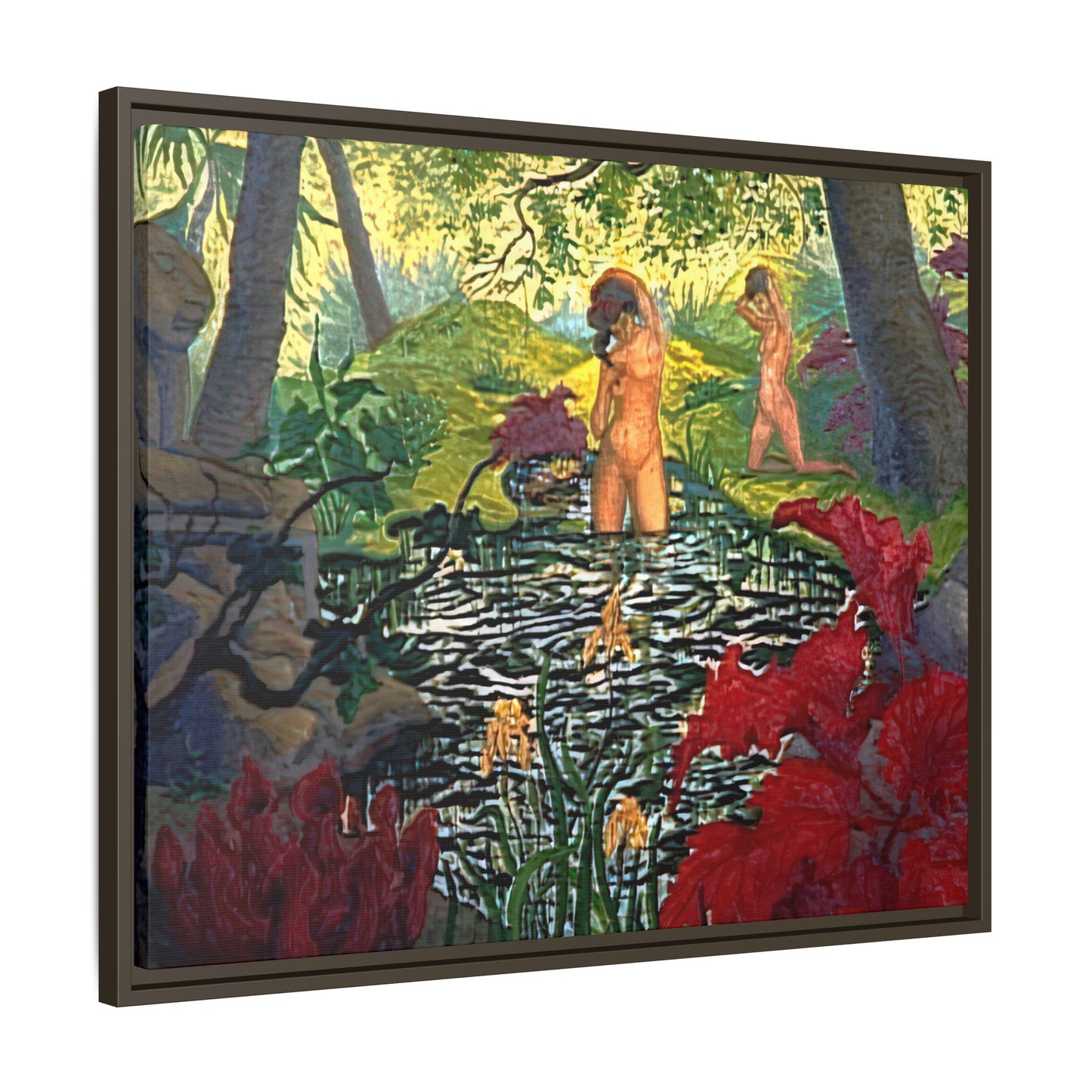 Ranson, Paul - The Lotus Bather (1906) - Matte Canvas, Framed