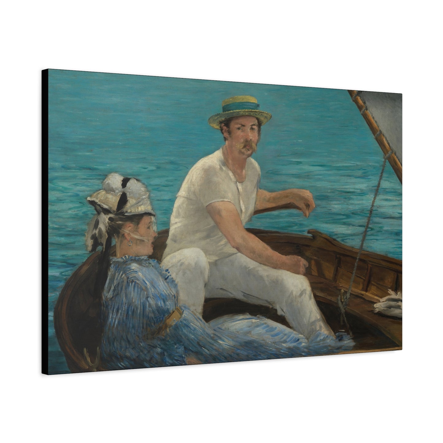 Manet, Édouard - Boating (1874) - Canvas Block, unframed