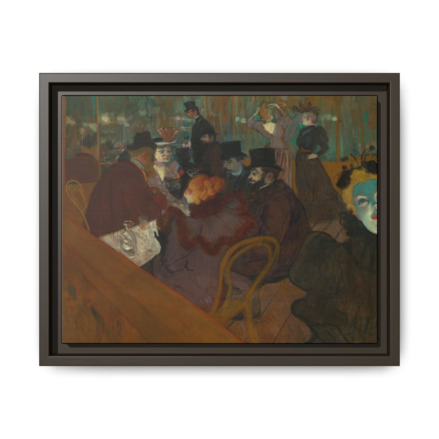 Toulouse-Lautrec, Henri - At the Moulin Rouge (1892) - Matte Canvas, Framed