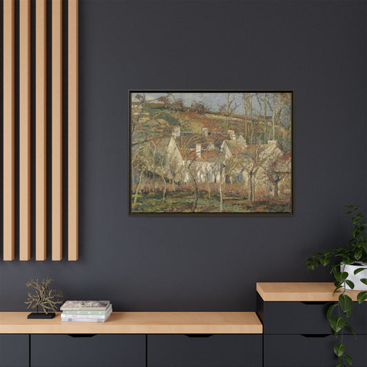 Pissarro, Camille - Red Roofs, Corner of a Village in Winter (1877) - Matte Canvas, Framed