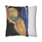 Filiger, Charles - The Recumbent Christ (1895) - Suede Square Pillowcase