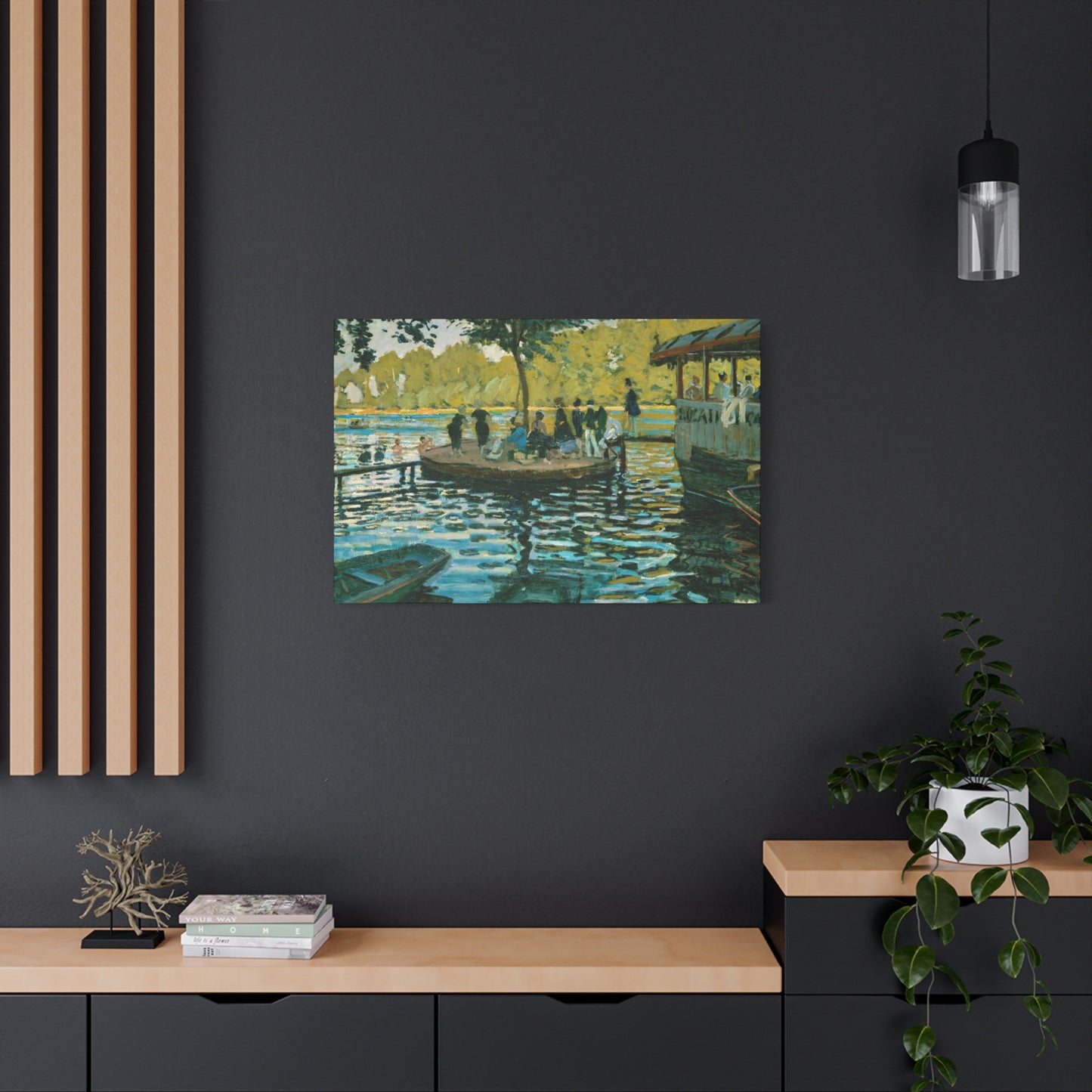 Monet, Claude - La Grenouillere (1869) - Canvas Block, unframed