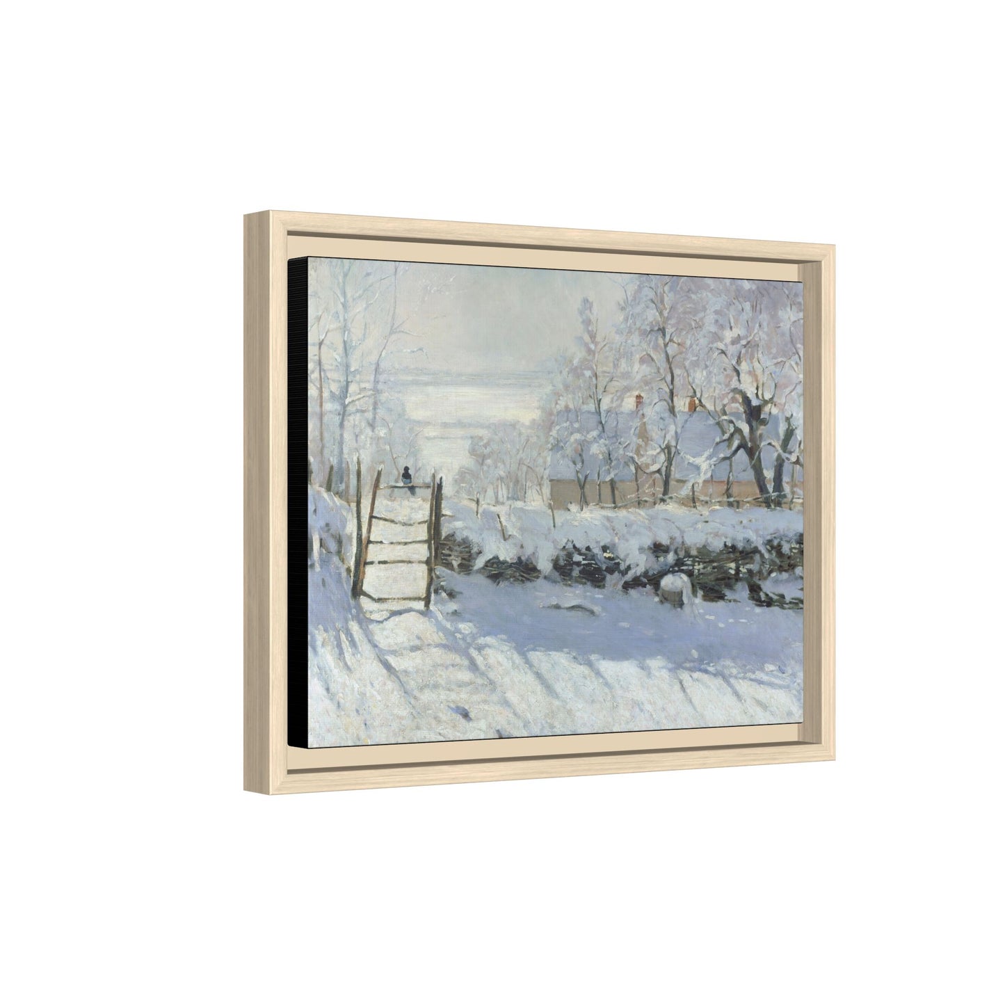 Monet, Claude - The Magpie (1868) - Matte Canvas, Framed