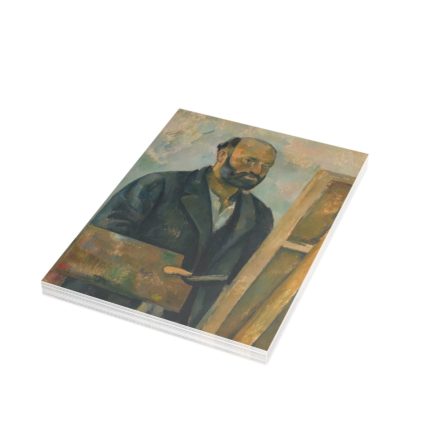 Cézanne, Paul - Portrait of the Artist with a Palette (1890) - Postcard Bundles with Envelopes Included