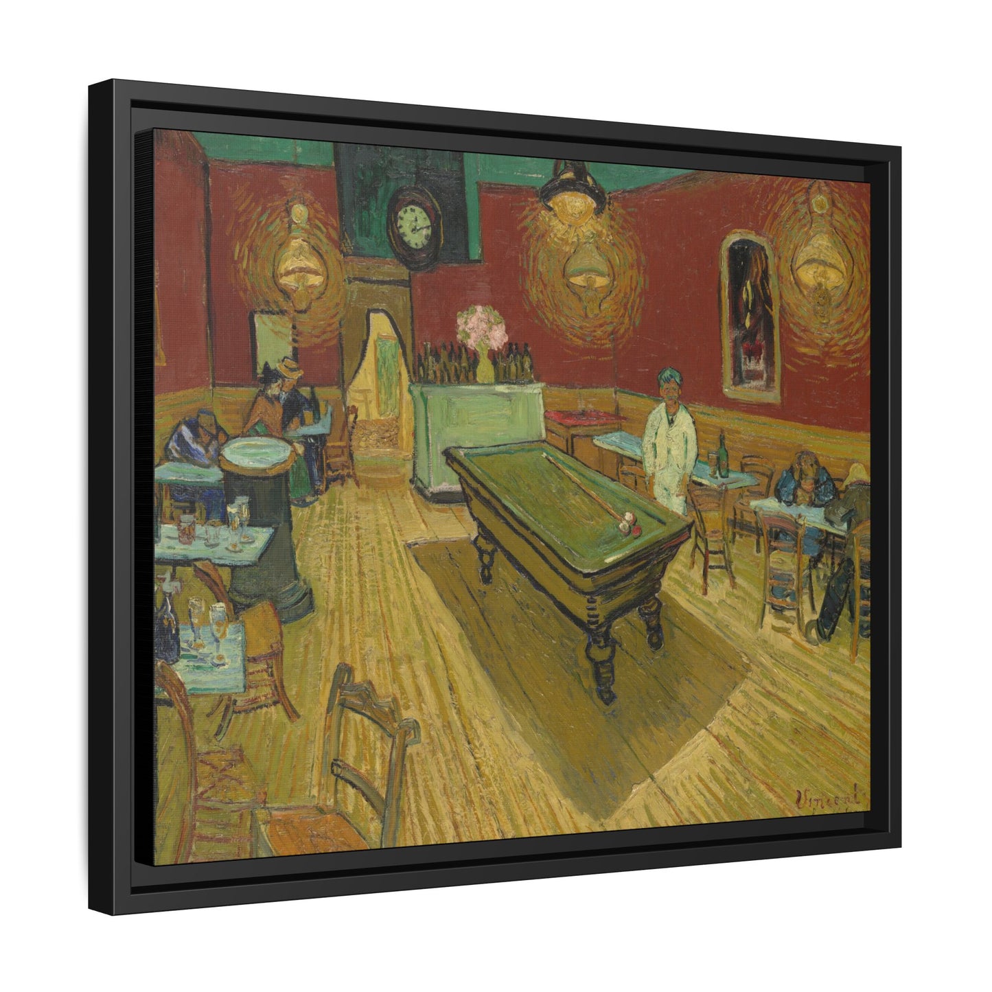 Van Gogh, Vincent - The Night Cafe (1888) - Matte Canvas, Framed