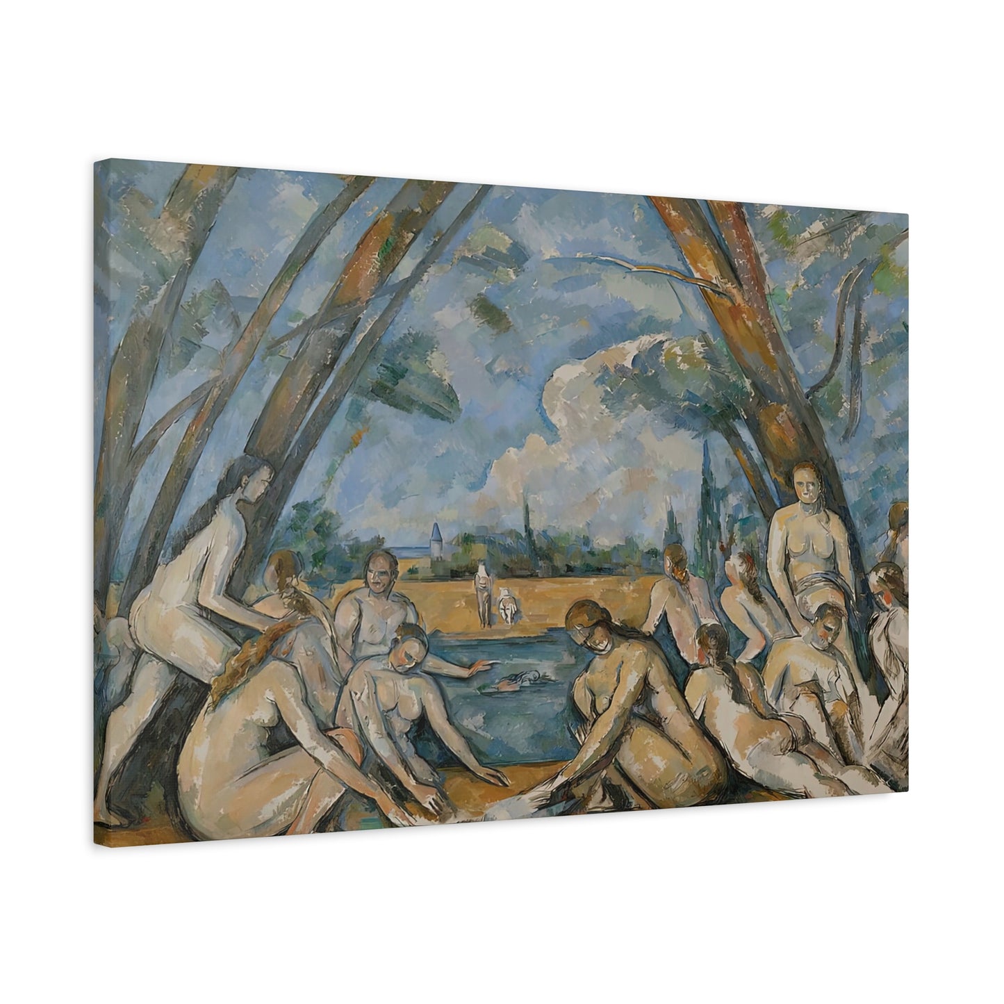 Cézanne, Paul - The Large Bathers (1906) - Canvas Block, unframed