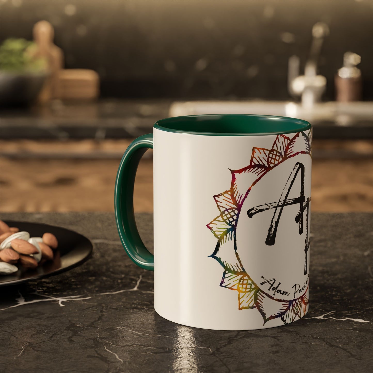 AdamPacio.com - White Logo - Colorful Accent Mugs