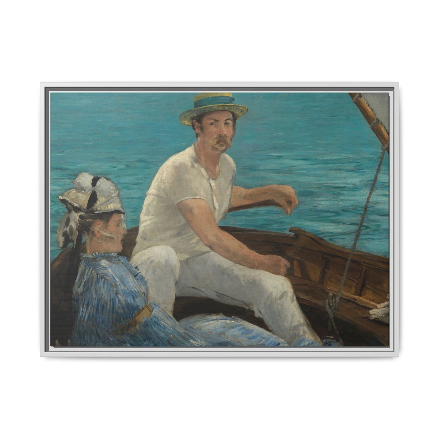 Manet, Édouard - Boating (1874) - Matte Canvas, Framed