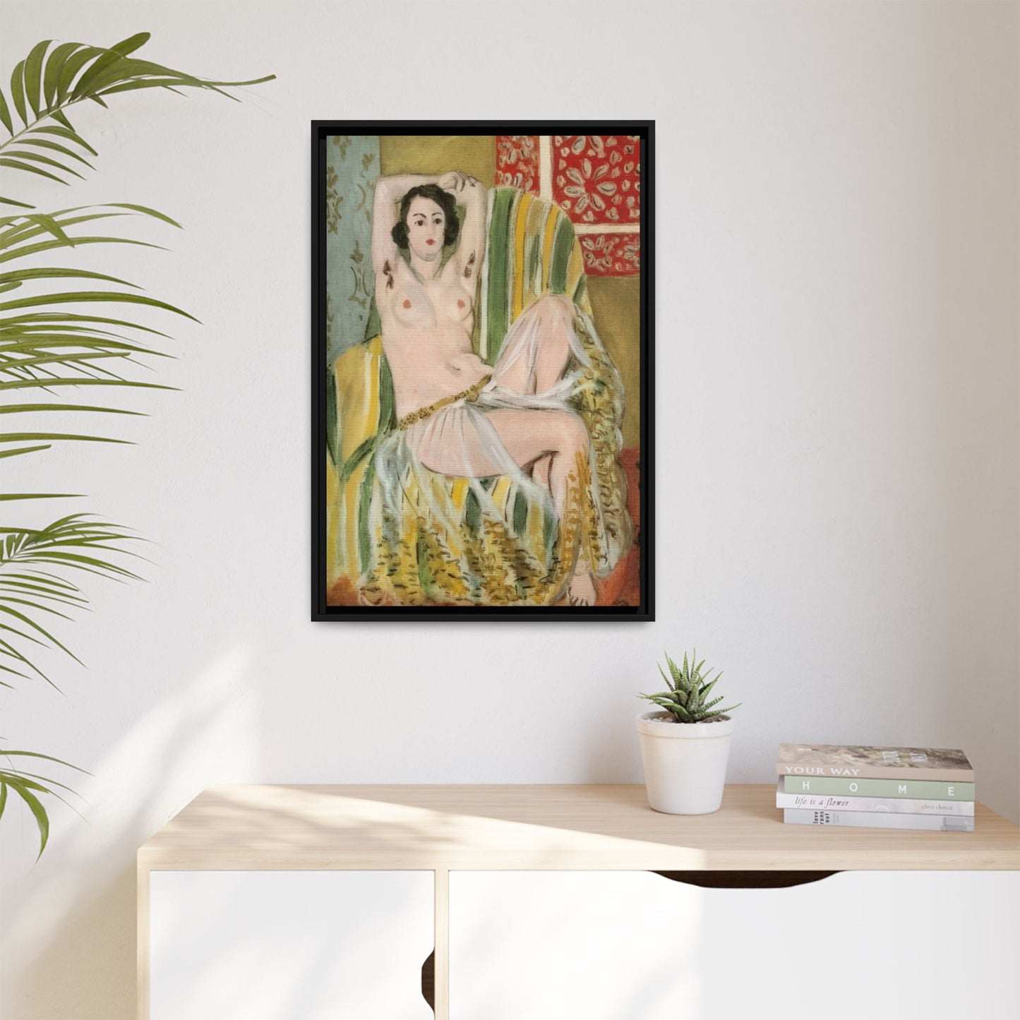 Matisse, Henri - Odalisque with Raised Arms (1923) - Matte Canvas, Framed