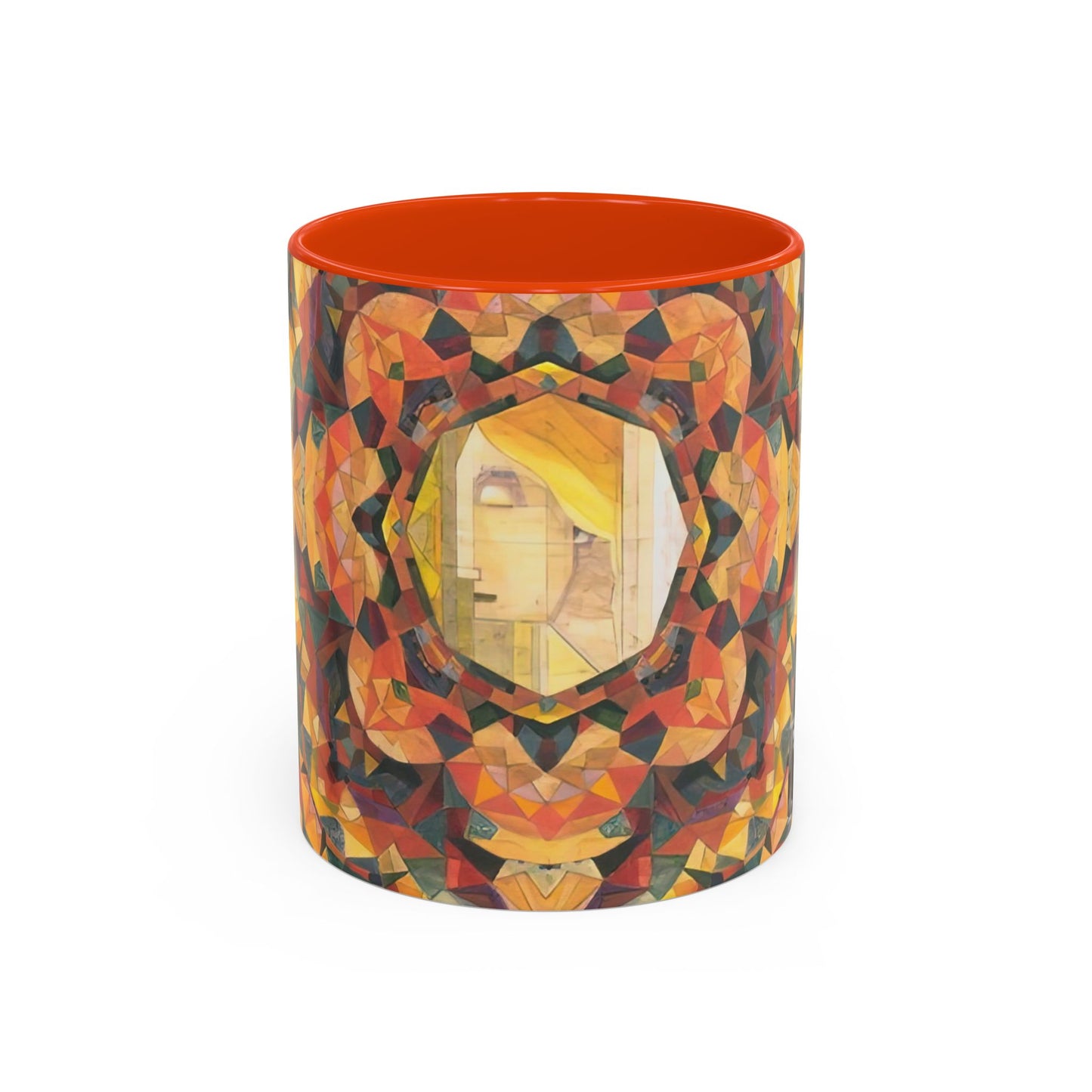 Filiger, Charles - Woman’s Head with Closed Eyes (1893) - Colorful Accent Mugs