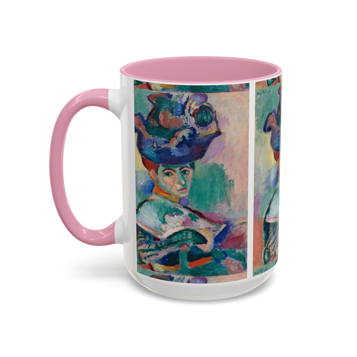 Matisse, Henri - Woman with a Hat (1905) - Colorful Accent Mugs