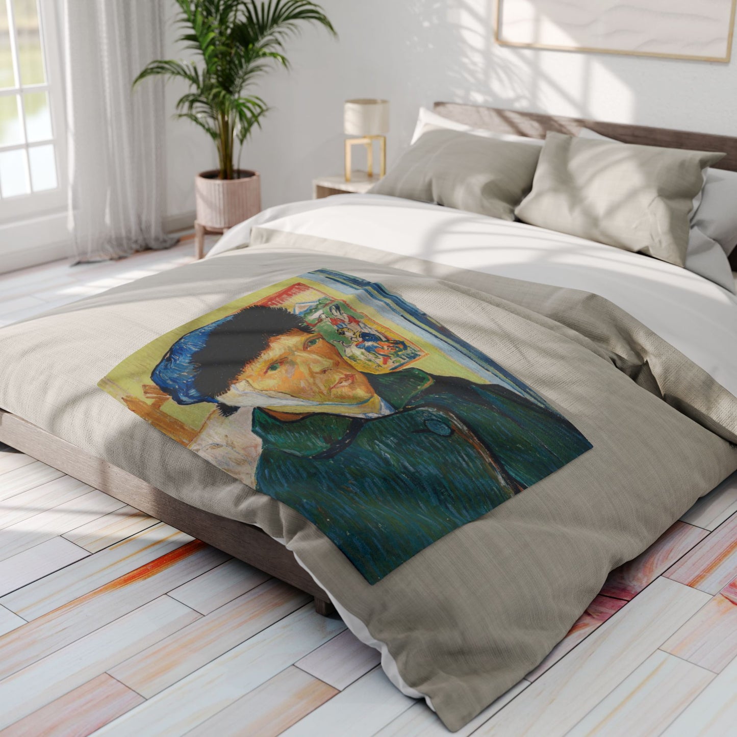 Van Gogh, Vincent - Self Portrait with Bandaged Ear (1889) - Arctic Fleece Blanket
