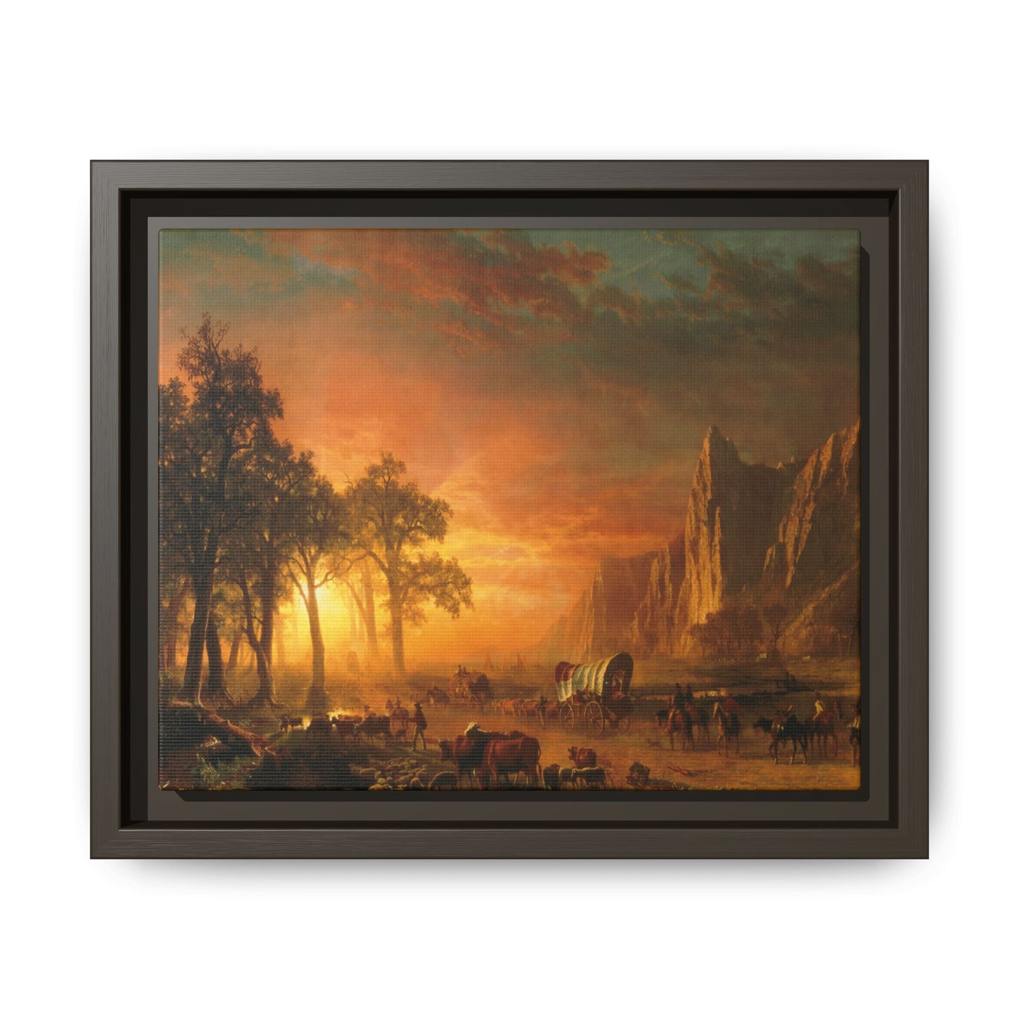 Bierstadt, Albert - Emigrants Crossing the Plains (1867) - Matte Canvas, Framed