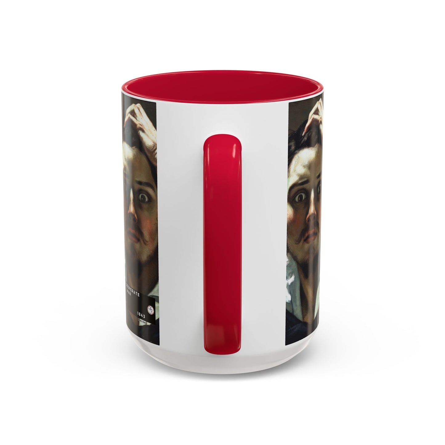 Courbet, Gustave - The Desperate Man (1843) - Colorful Accent Mugs